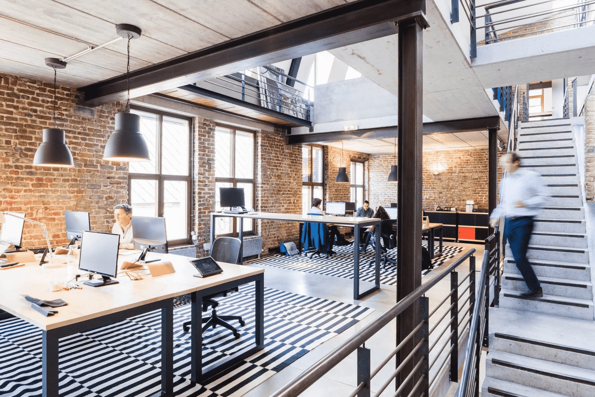 people working in an office